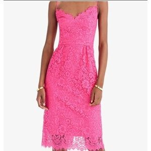 J.Crew Guipure Lace Spaghetti Strap Dress 
In Pink
